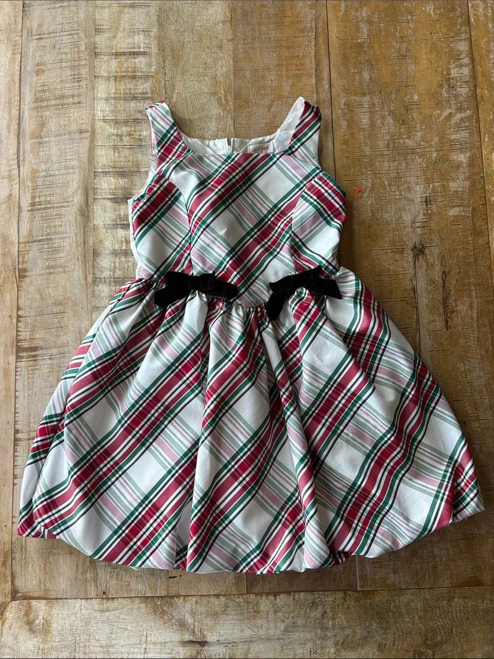Cat & Jack Girls' Plaid Holiday Dress M(8)